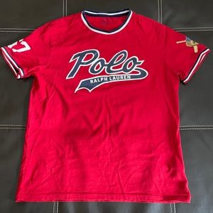 RALPH LAUREN SHIRT, Size M, Color Red